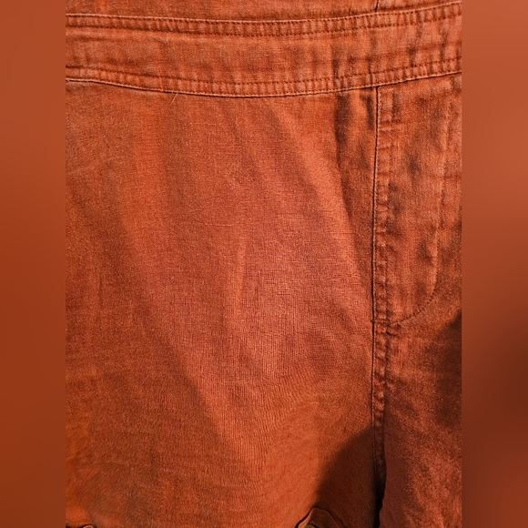 Nicole Miller 100% Linen Overall Shorts - Picture 4 of 5